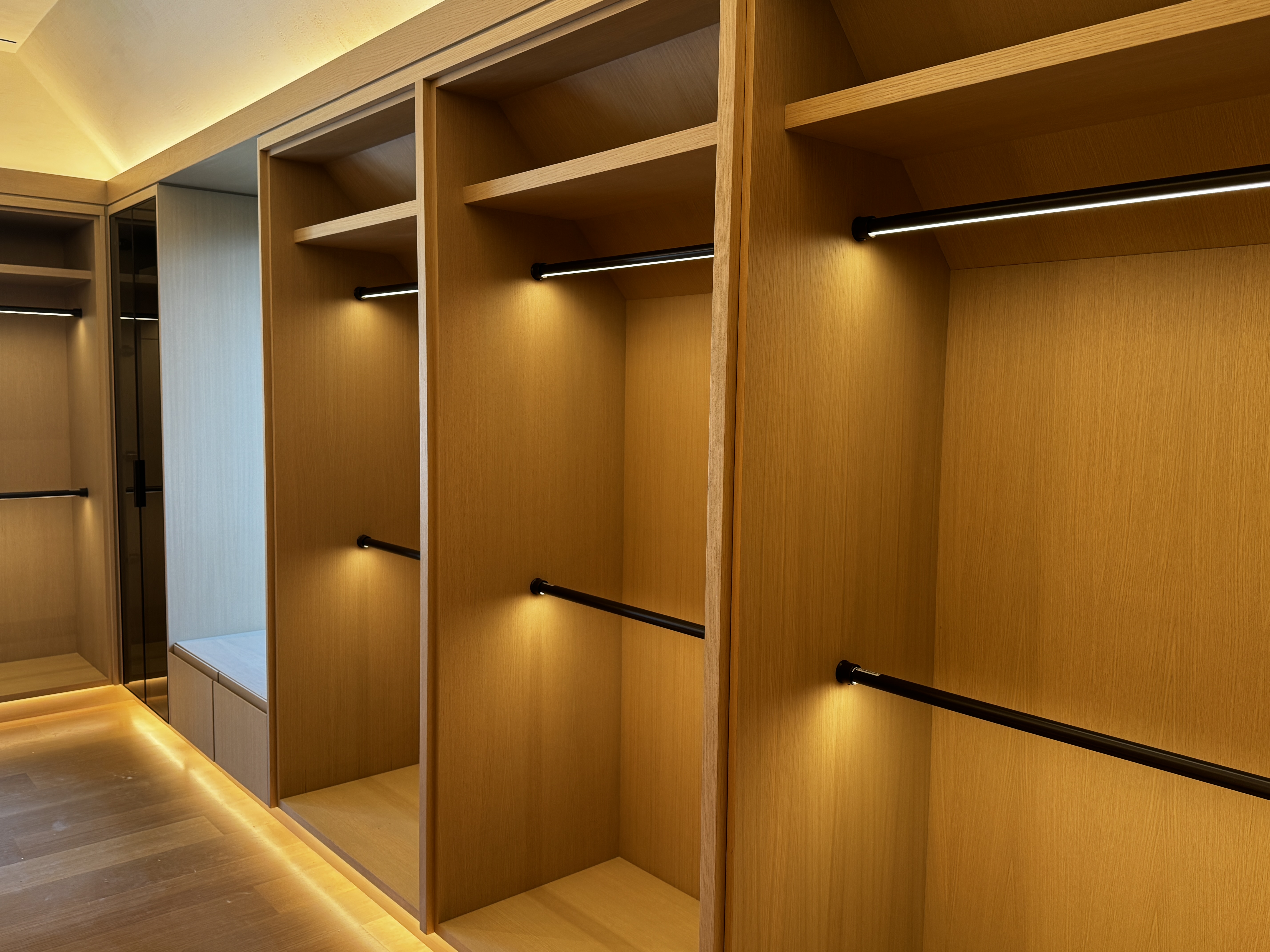 Illuminated Walk-In Closet