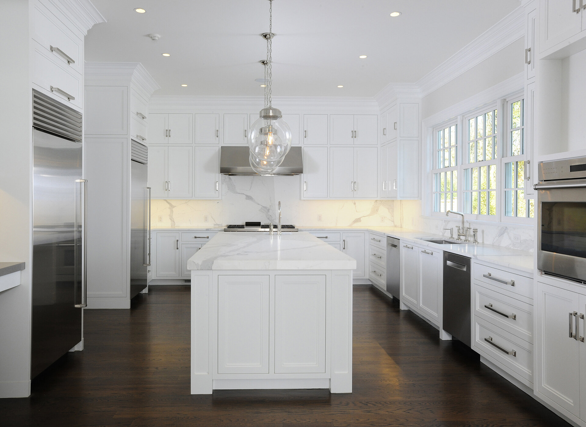 White Custom Kitchen with Island