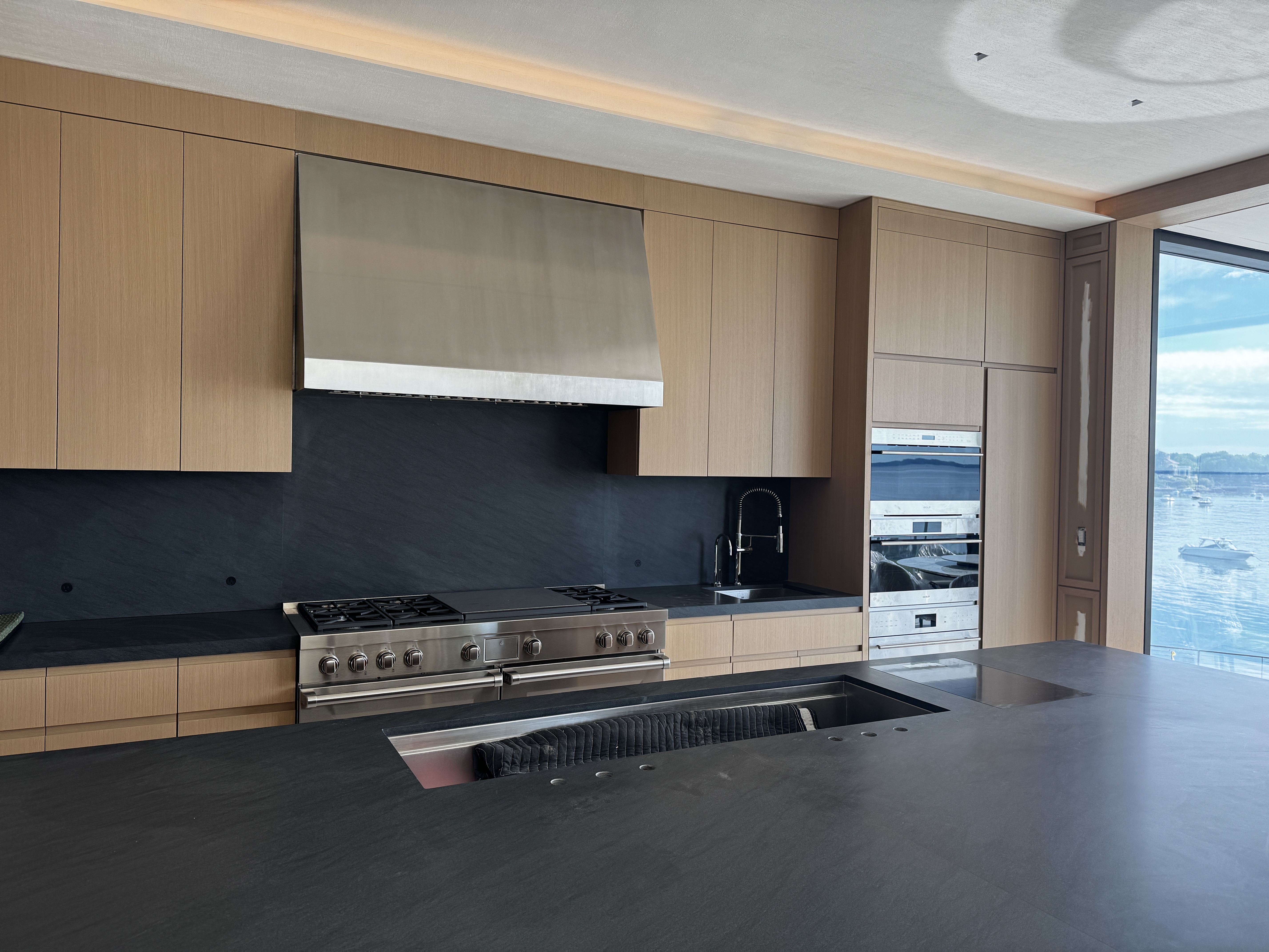 Custom Kitchen with Waterfront View